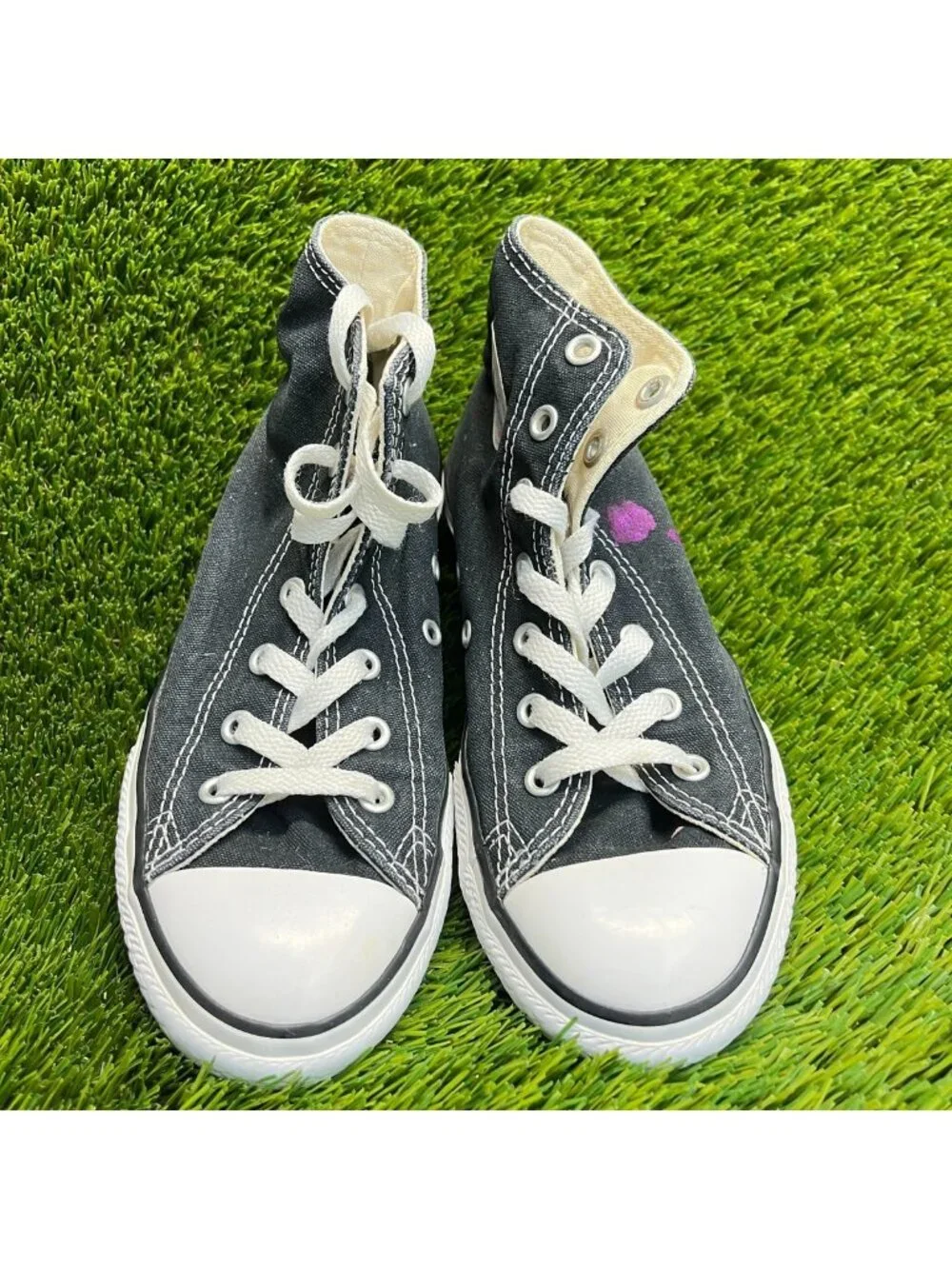 Converse Chuck Taylor All Star Hi Boys Size 2.5Y Black Athletic Shoes Sneakers